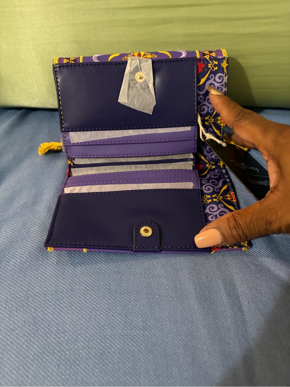 Disney Loungefly Purple Decorative Clutch Bag/Wallet with Tassels - Picture 3 of 5